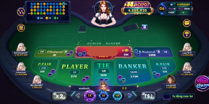 Trò chơi Baccarat được ưa chuộng